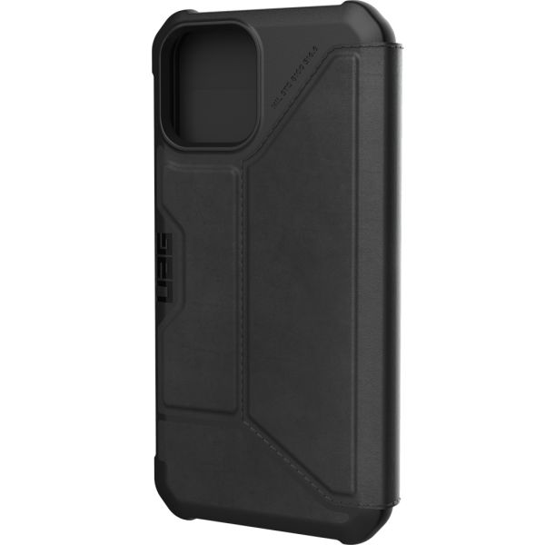 UAG Metropolis Bookcase iPhone 12 (Pro) - Leather Black