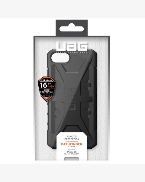 UAG Pathfinder Backcover iPhone SE (2022 / 2020) / 8 / 7 / 6(s) - Zwart / Schwarz / Black