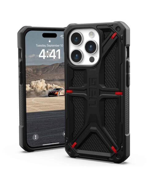 UAG Monarch Backcover iPhone 15 Pro - Kevlar Black