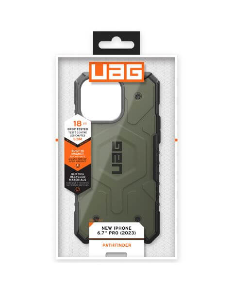 UAG Pathfinder Backcover MagSafe iPhone 15 Pro Max - Olive Drab