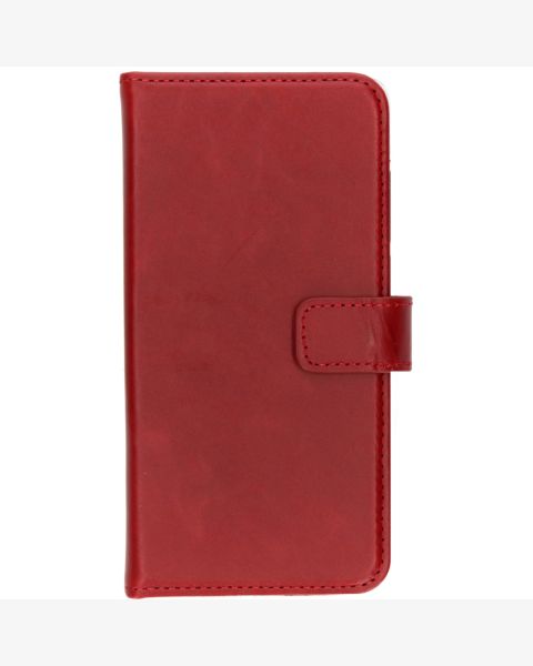 Selencia Echt Lederen Bookcase Huawei P30 - Rood / Rot / Red