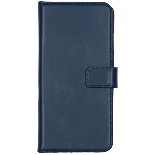 Selencia Echt Lederen Bookcase Huawei P30 Lite - Blauw / Blau / Blue