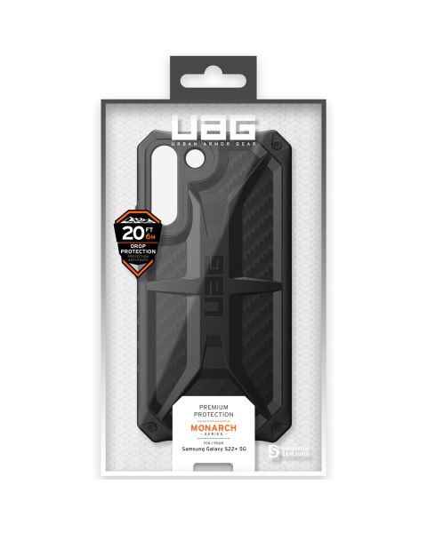 UAG Monarch Backcover Samsung Galaxy S22 Plus - Carbon Fiber