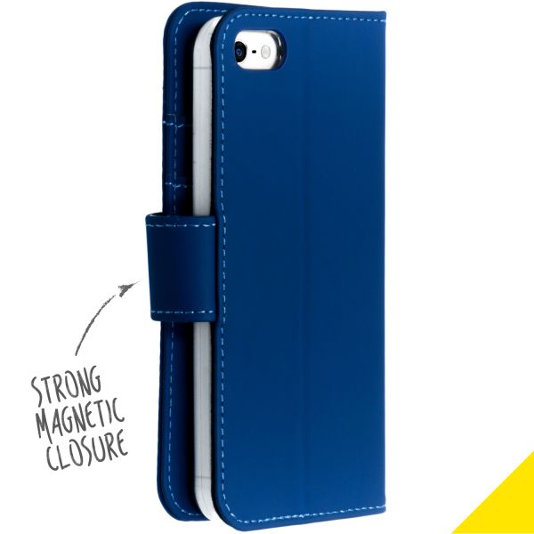 Wallet Softcase Booktype iPhone SE / 5 / 5s - Blauw / Blue