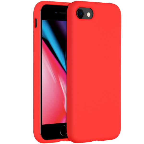 Accezz Liquid Silicone Backcover iPhone SE (2022 / 2020) / 8 / 7 - Rood / Rot / Red