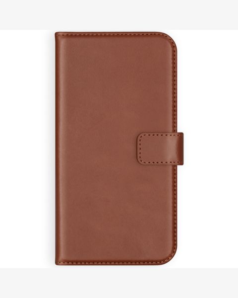 Selencia Echt Lederen Bookcase Samsung Galaxy A12 - Lichtbruin / Hellbraun  / Light Brown