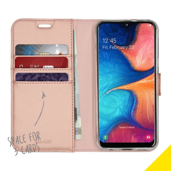 Accezz Wallet Softcase Bookcase Samsung Galaxy A20e - Rosé Goud / Roségold