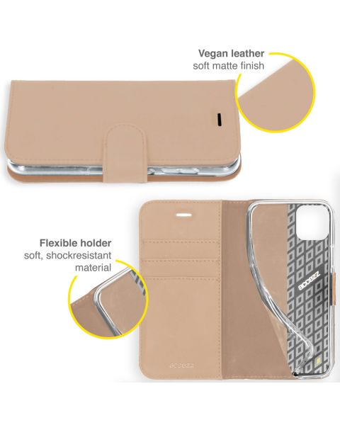 Accezz Wallet Softcase Bookcase Samsung Galaxy A22 (5G) - Goud / Gold