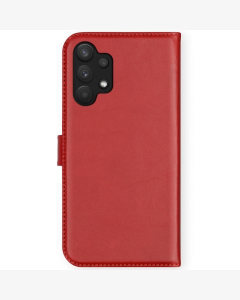 Selencia Echt Lederen Bookcase Samsung Galaxy A32 (5G) - Rood / Rot / Red