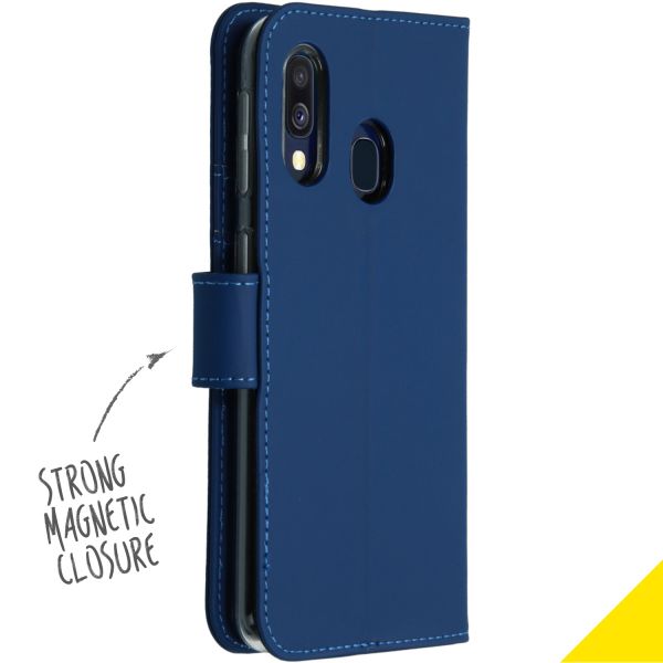 Wallet Softcase Booktype Samsung Galaxy A40 - Blauw - Blauw / Blue