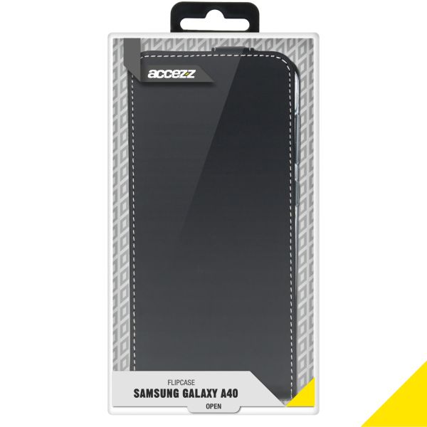 Accezz Flipcase Samsung Galaxy A40 - Zwart / Schwarz / Black