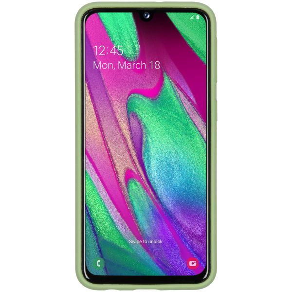 Liquid Silicone Backcover Samsung Galaxy A40 - Groen - Groen / Green