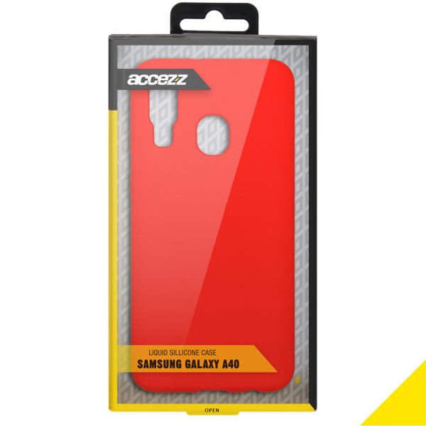 Accezz Liquid Silicone Backcover Samsung Galaxy A40 - Rood / Rot / Red