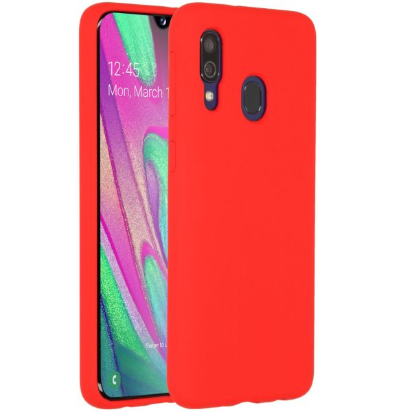 Accezz Liquid Silicone Backcover Samsung Galaxy A40 - Rood / Rot / Red