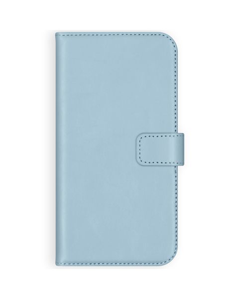 Selencia Echt Lederen Bookcase Samsung Galaxy A42 - Lichtblauw / Hellblau / Light Blue