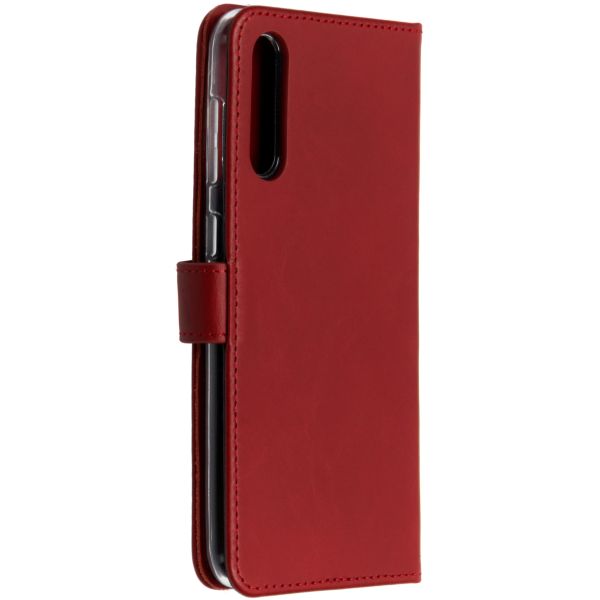 Selencia Echt Lederen Bookcase Samsung Galaxy A50 / A30s - Rood / Rot / Red