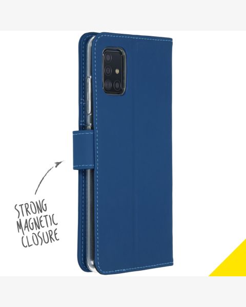 Accezz Wallet Softcase Bookcase Samsung Galaxy A51 - Donkerblauw / Dunkelblau  / Dark blue