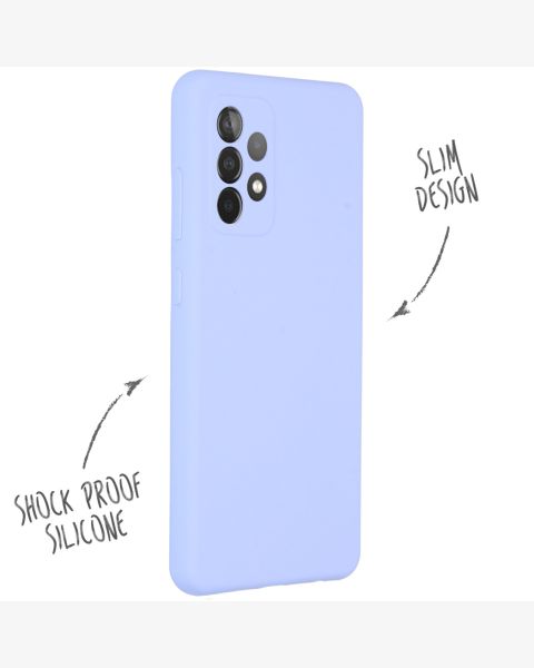Accezz Liquid Silicone Backcover Samsung Galaxy A52(s) (5G/4G) - Paars / Violett  / Purple