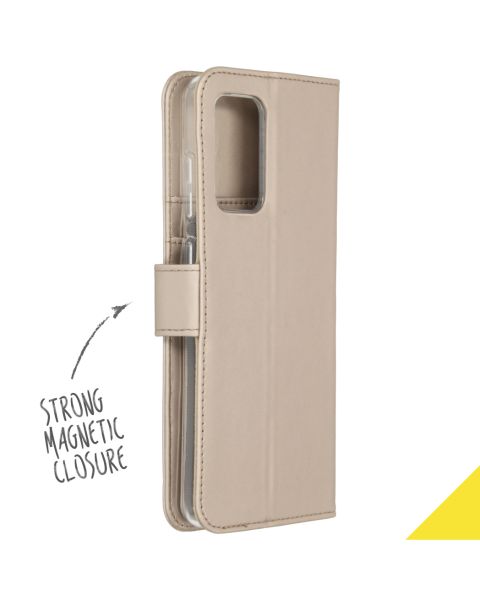 Accezz Wallet Softcase Bookcase Samsung Galaxy A72 - Goud / Gold