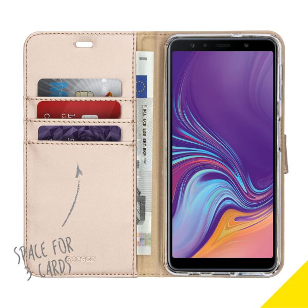 Wallet Softcase Booktype Samsung Galaxy A7 (2018) - Goud / Gold