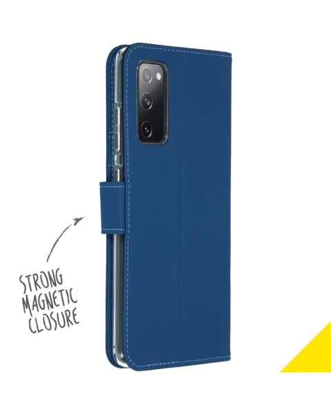 Accezz Wallet Softcase Bookcase Samsung Galaxy S20 FE - Donkerblauw / Dunkelblau  / Dark blue