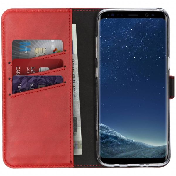 Selencia Echt Lederen Bookcase Samsung Galaxy S8