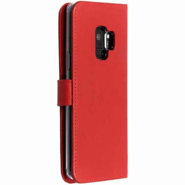 Selencia Echt Lederen Bookcase Samsung Galaxy S9 - Rood / Rot / Red