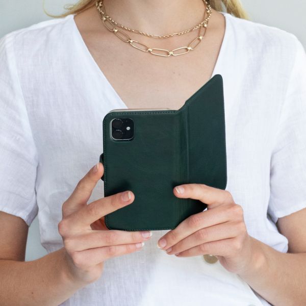 Selencia Echt Lederen Bookcase Samsung Galaxy S9 Plus