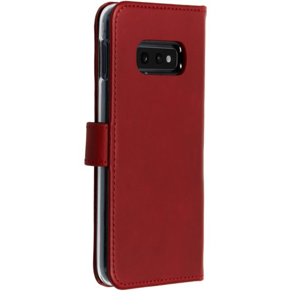 Selencia Echt Lederen Bookcase Samsung Galaxy S10e - Rood / Rot / Red