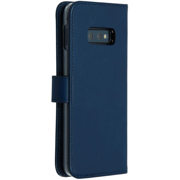 Selencia Echt Lederen Bookcase Samsung Galaxy S10e - Blauw / Blau / Blue