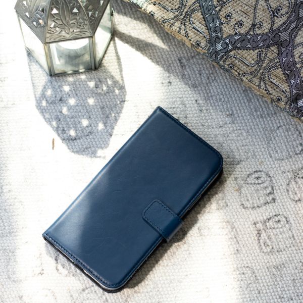 Selencia Echt Lederen Bookcase Samsung Galaxy S10e - Blauw / Blau / Blue