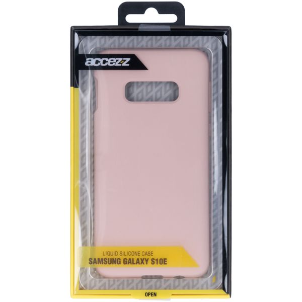 Accezz Liquid Silicone Backcover Samsung Galaxy S10e - Roze / Rosa / Pink