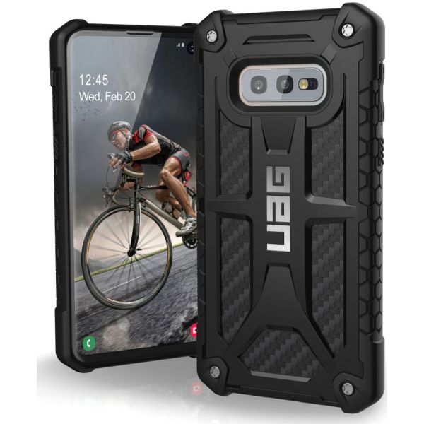 Monarch Carbon Backcover Samsung Galaxy S10 - Zwart - Zwart / Black