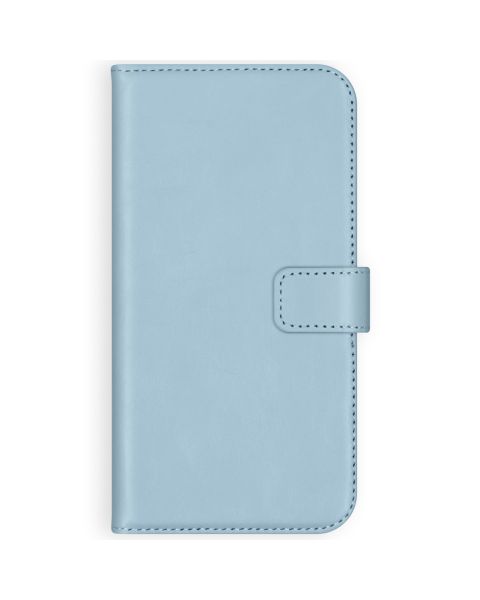 Selencia Echt Lederen Bookcase Samsung Galaxy S10 - Lichtblauw / Hellblau / Light Blue