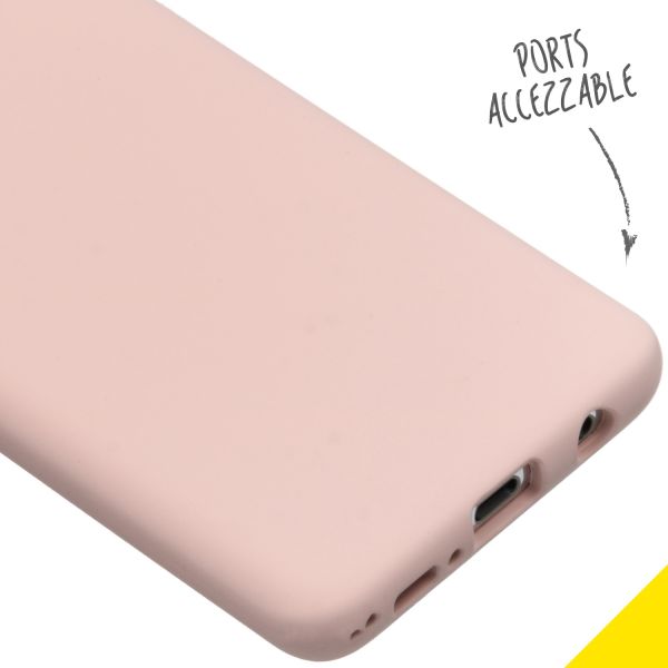 Accezz Liquid Silicone Backcover Samsung Galaxy S10 - Roze / Rosa / Pink