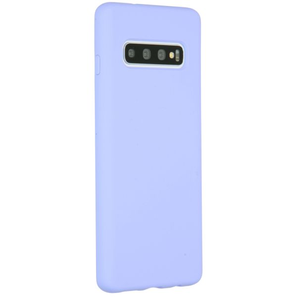Accezz Liquid Silicone Backcover Samsung Galaxy S10 - Paars / Violett  / Purple