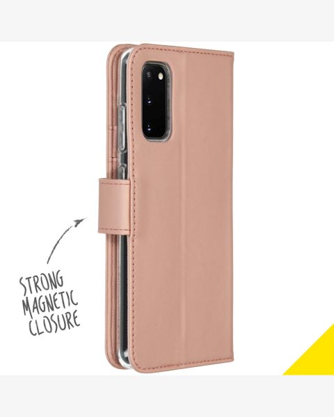 Accezz Wallet Softcase Bookcase Samsung Galaxy S20 - Rosé Goud / Roségold
