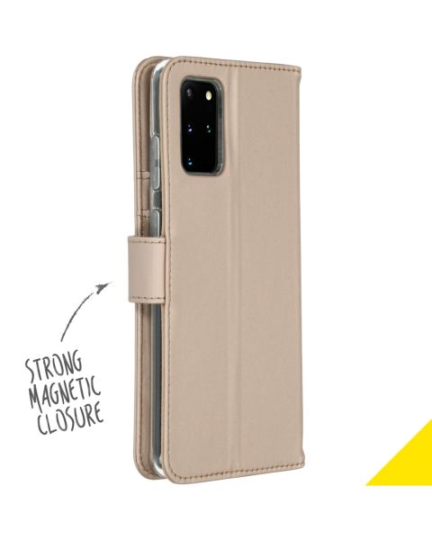 Accezz Wallet Softcase Bookcase Samsung Galaxy S20 Plus - Goud / Gold
