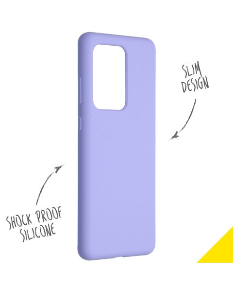 Accezz Liquid Silicone Backcover Samsung Galaxy S20 Ultra - Paars / Violett  / Purple