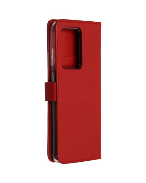 Selencia Echt Lederen Bookcase Samsung Galaxy S20 Ultra - Rood / Rot / Red