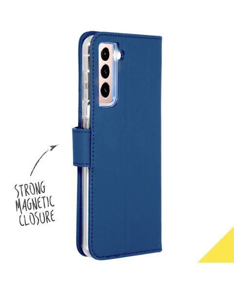 Accezz Wallet Softcase Bookcase Samsung Galaxy S21 - Donkerblauw / Dunkelblau  / Dark blue