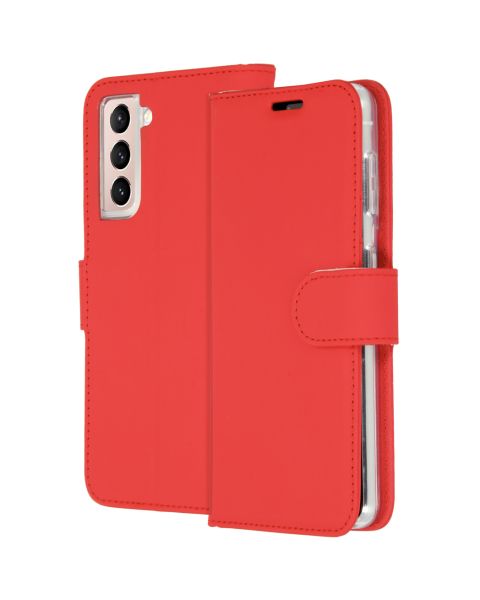 Accezz Wallet Softcase Bookcase Samsung Galaxy S21 - Rood / Rot / Red