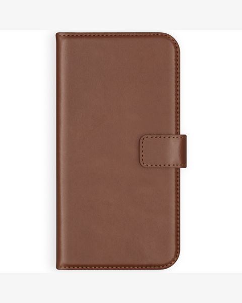 Selencia Echt Lederen Bookcase Samsung Galaxy S21 Plus - Lichtbruin / Hellbraun  / Light Brown
