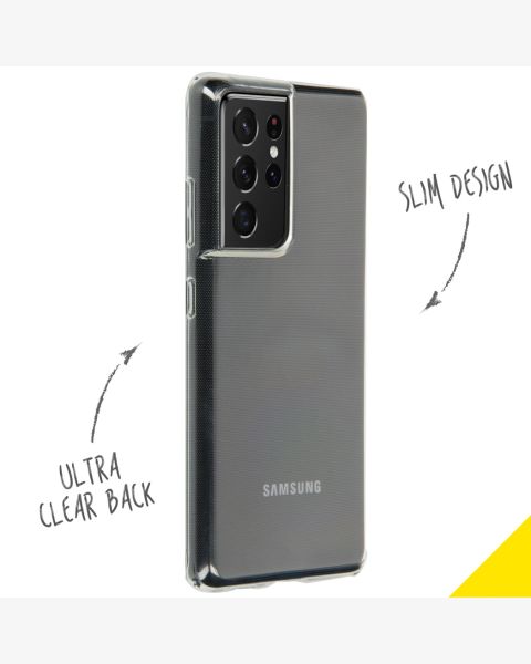 Accezz Clear Backcover Samsung Galaxy S21 Ultra - Transparant / Transparent