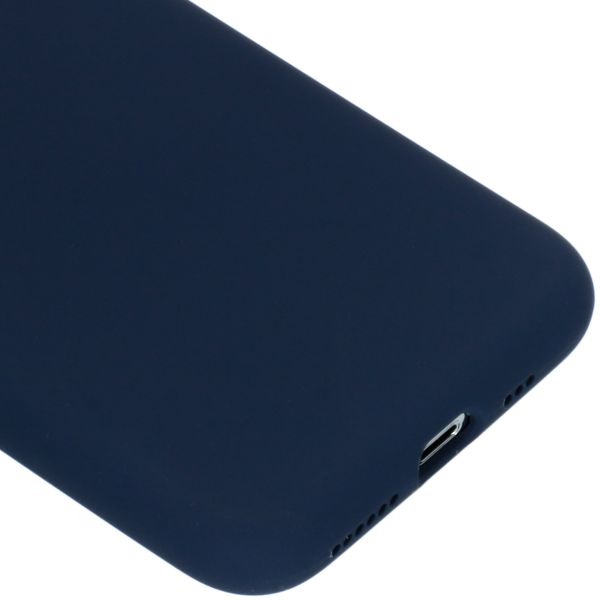 Accezz Liquid Silicone Backcover iPhone Xs / X - Blauw / Blau / Blue