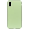 Accezz Liquid Silicone Backcover iPhone Xs / X - Groen / Grün  / Green