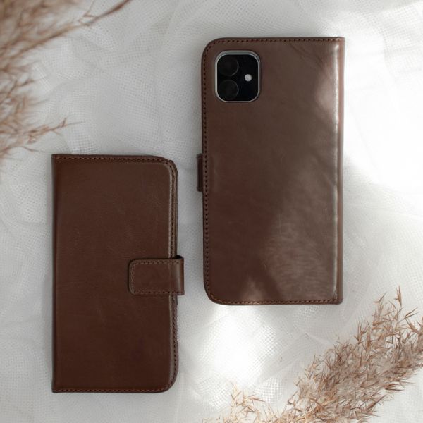 Echt Lederen Booktype Samsung Galaxy J4 Plus - Bruin / Brown