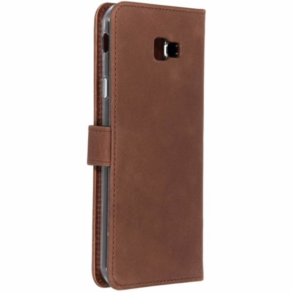 Echt Lederen Booktype Samsung Galaxy J4 Plus - Bruin / Brown