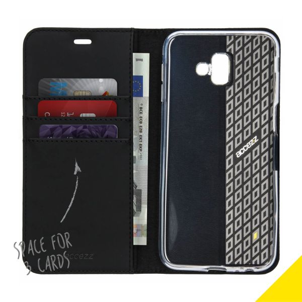 Wallet Softcase Booktype Samsung Galaxy J6 Plus - Zwart / Black
