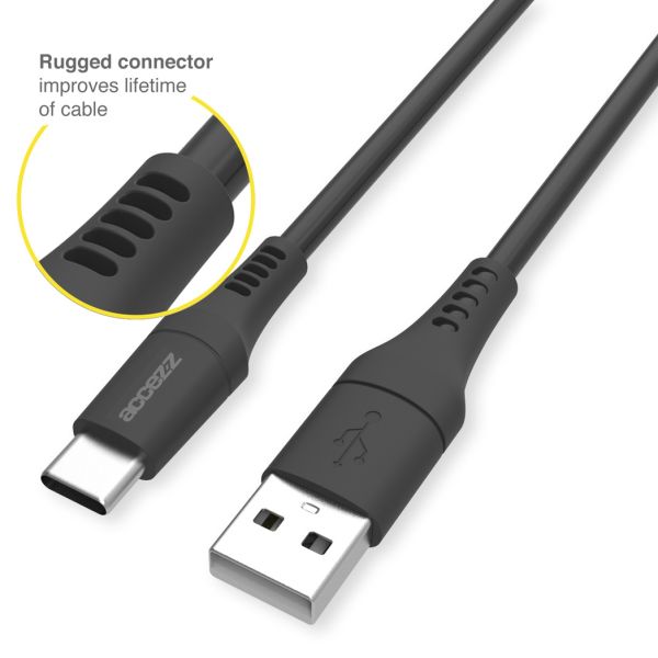 Accezz USB-C naar USB kabel - 2 meter - Zwart / Schwarz / Black
